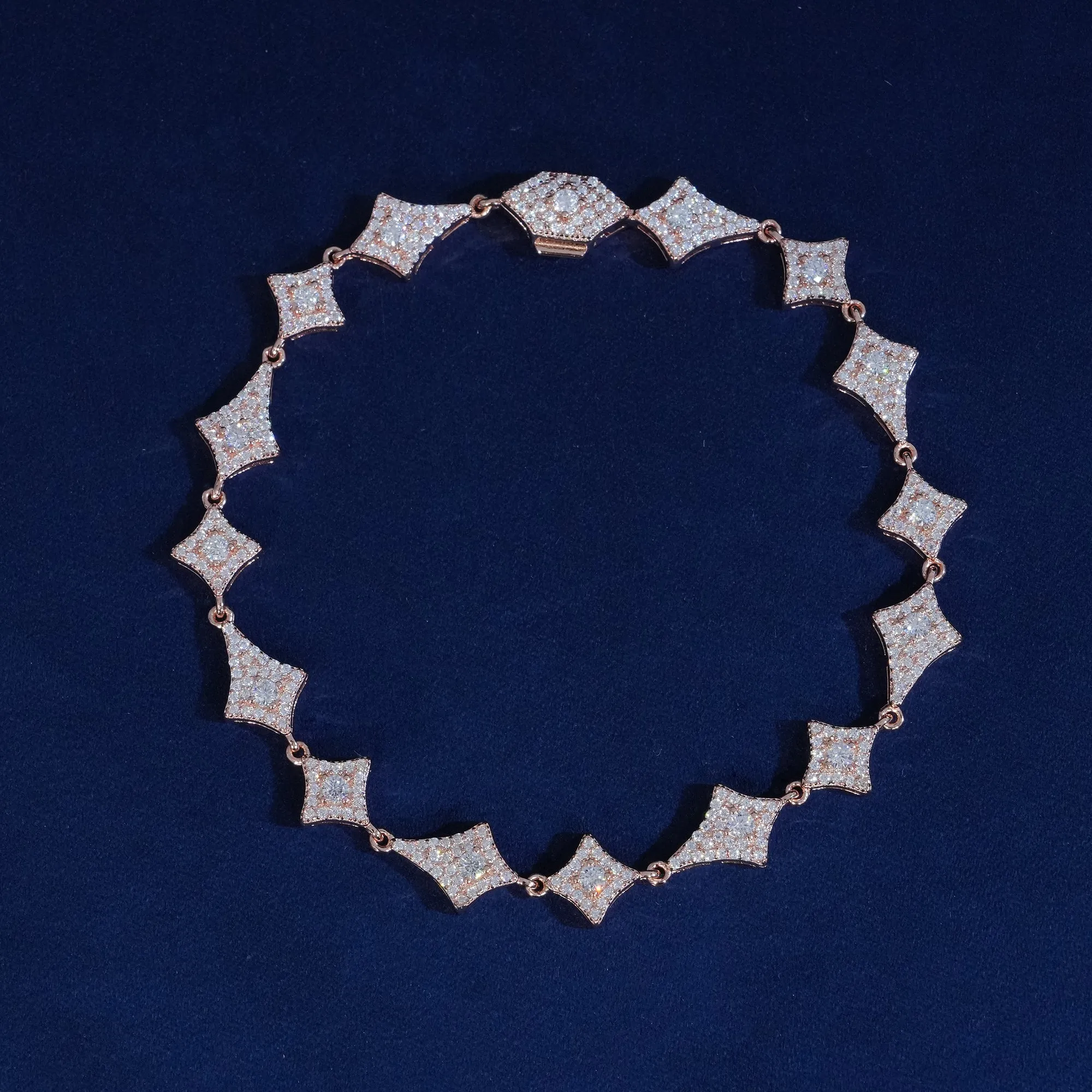Moissanite Sterling Silver Rhombus Bracelet sold by Ghetluxe product image thumbnail 3