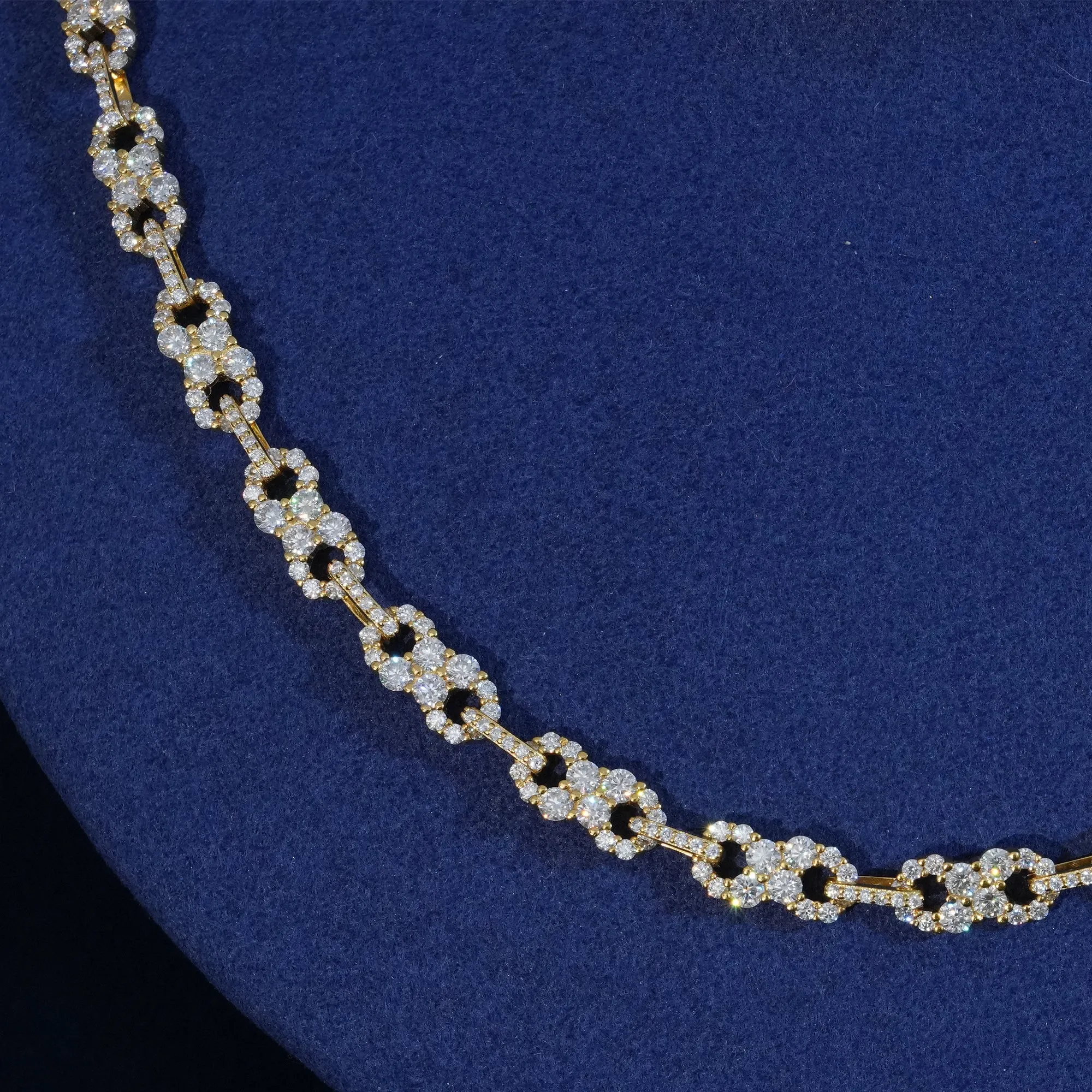 Moissanite Sterling Silver Infinity Chain Necklace sold by Ghetluxe product image thumbnail 5