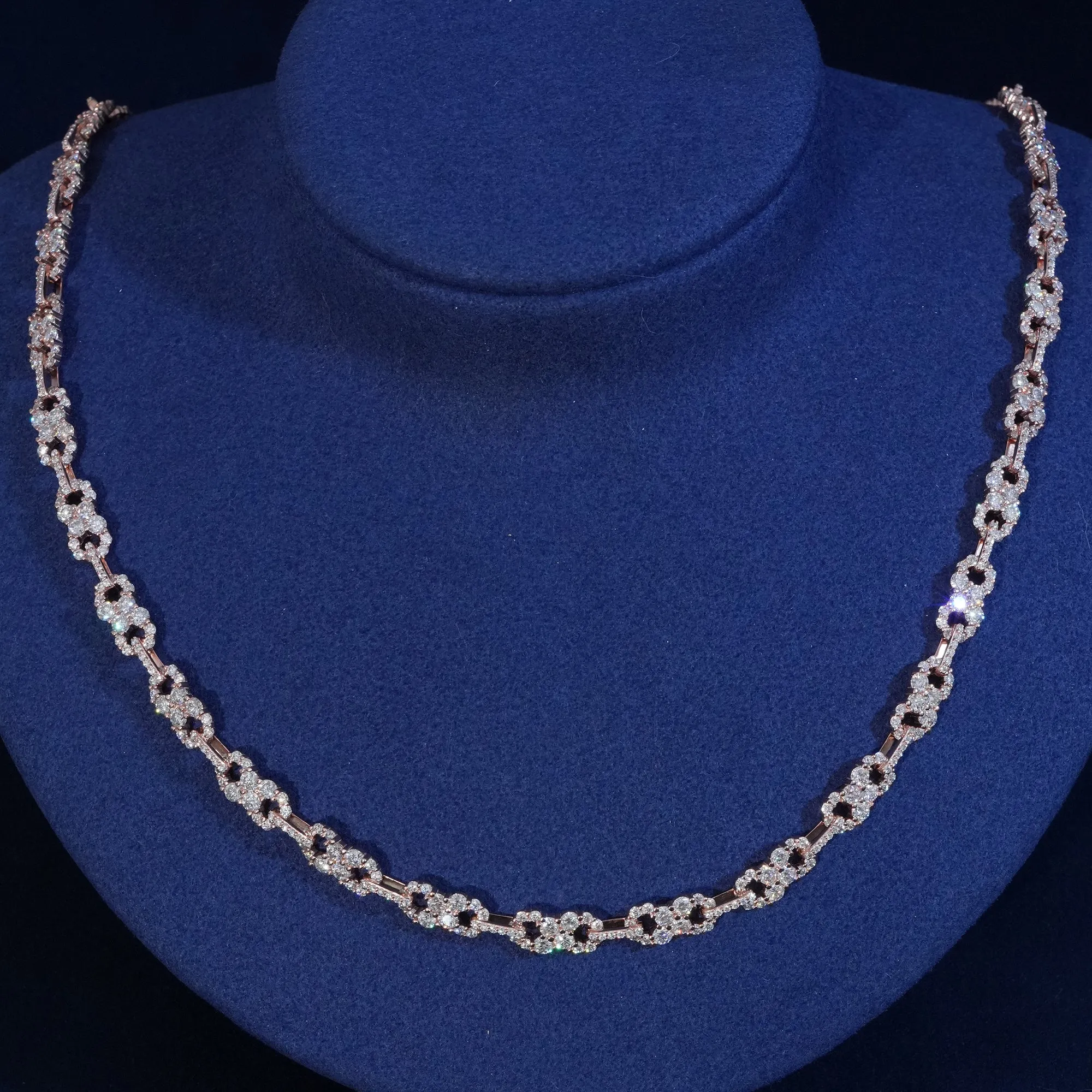 Moissanite Sterling Silver Infinity Chain Necklace sold by Ghetluxe product image thumbnail 3