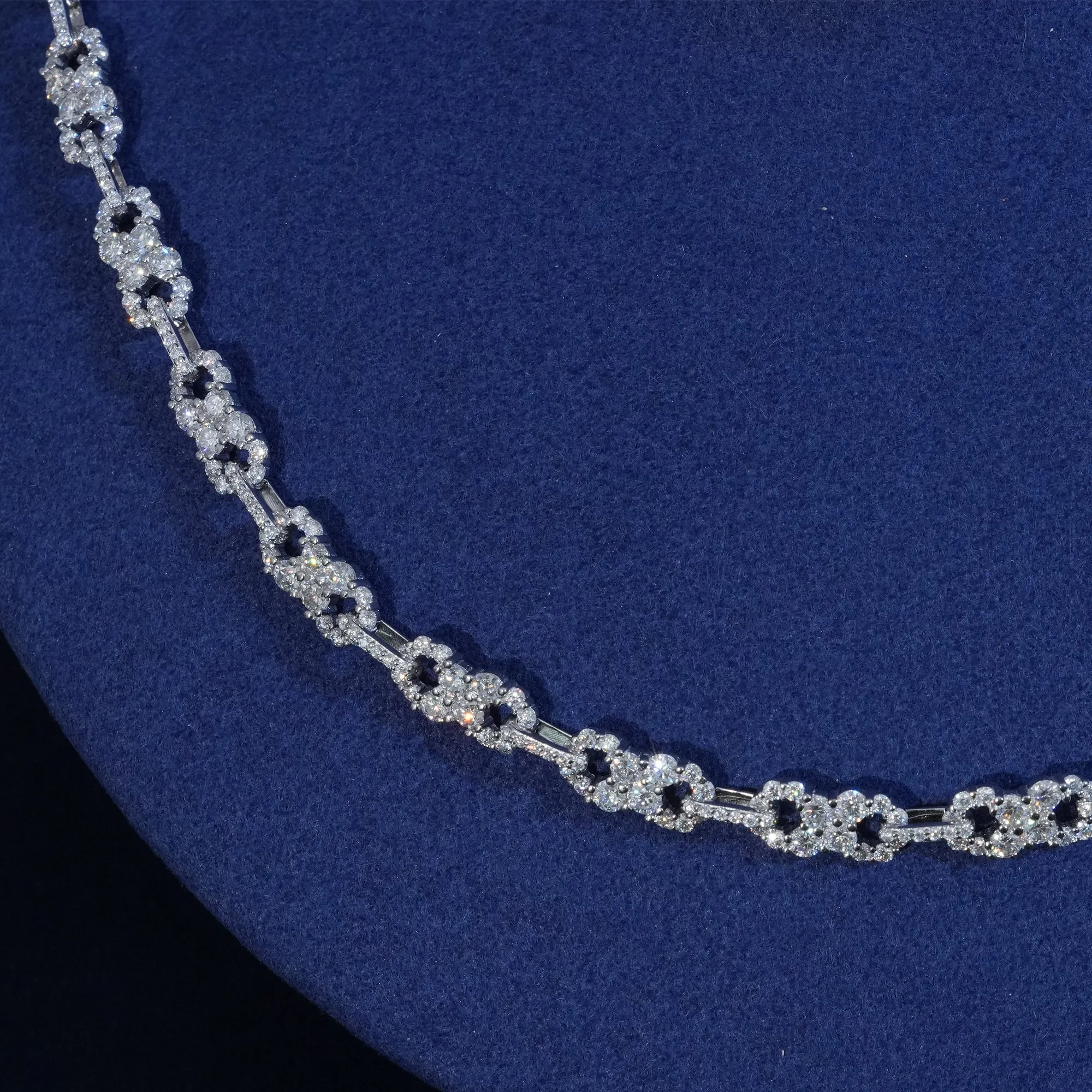 Moissanite Sterling Silver Infinity Chain Necklace sold by Ghetluxe product image thumbnail 4