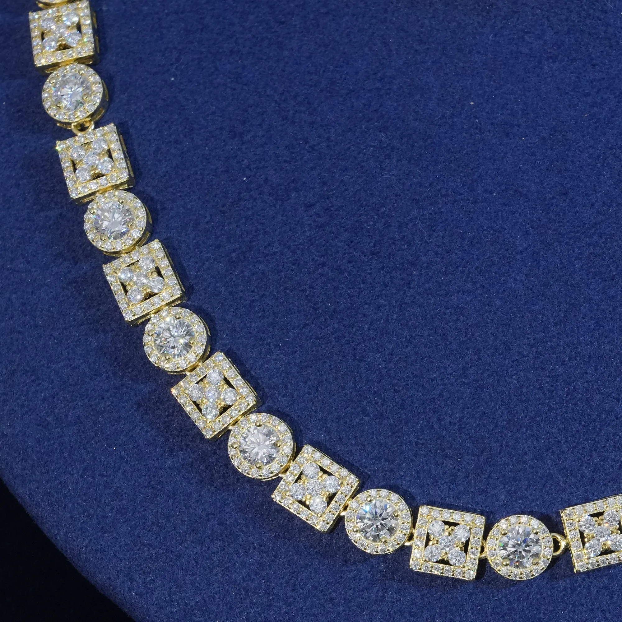 Moissanite Sterling Silver Tennis Chain Necklace sold by Ghetluxe product image thumbnail 5