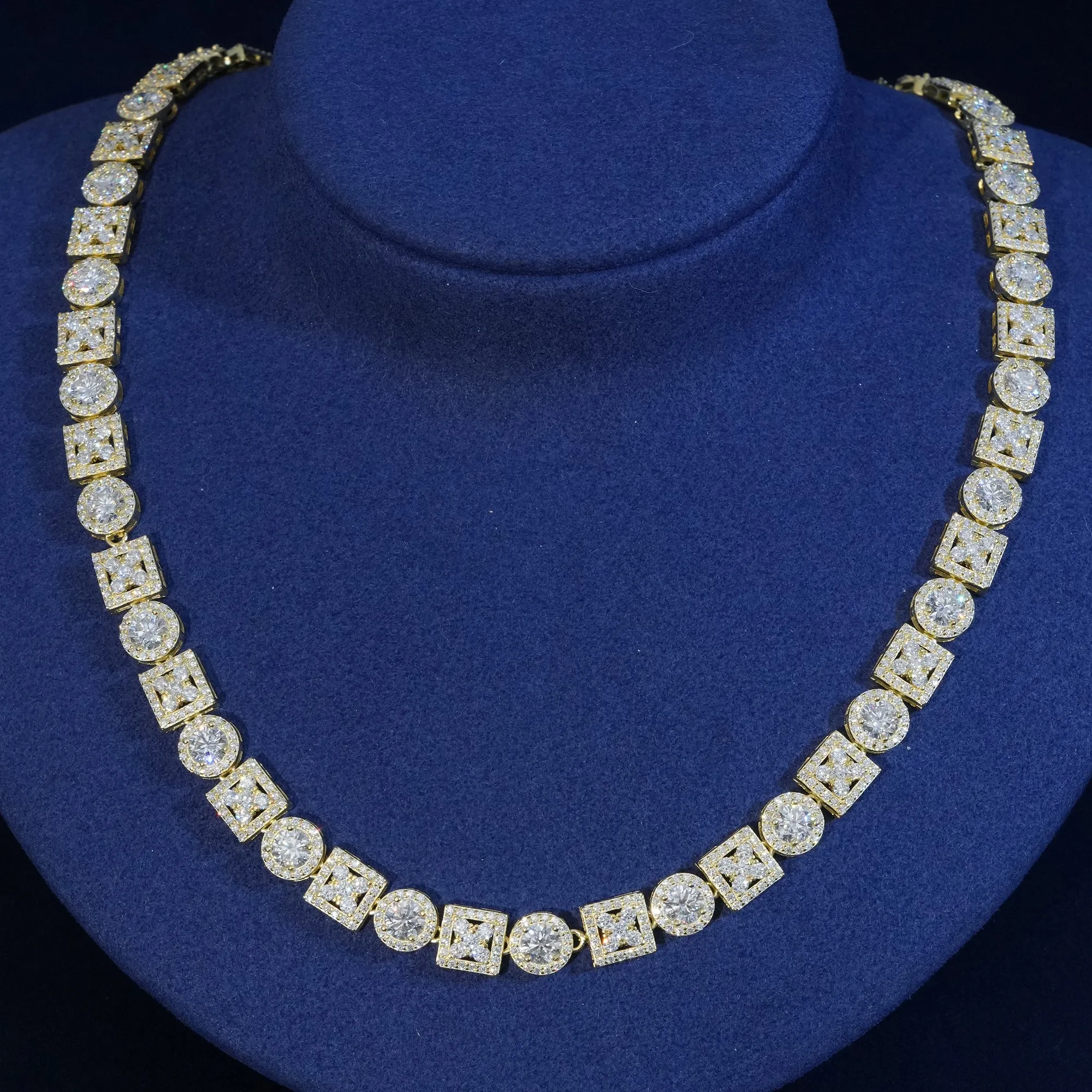 Moissanite Sterling Silver Tennis Chain Necklace sold by Ghetluxe product image thumbnail 2