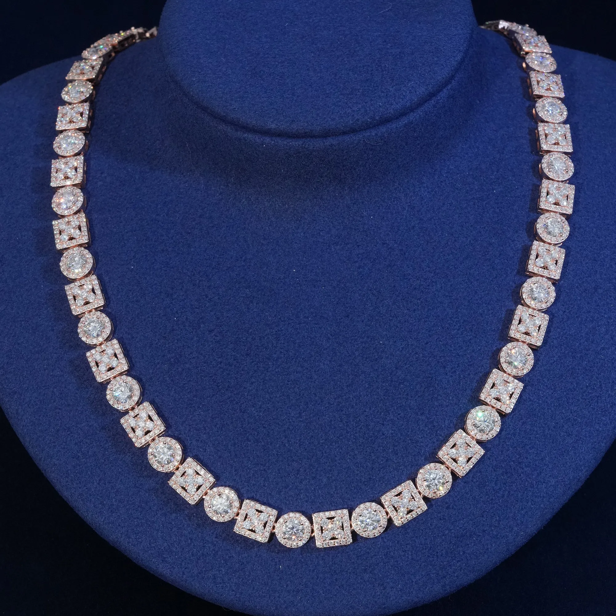 Moissanite Sterling Silver Tennis Chain Necklace sold by Ghetluxe product image thumbnail 3
