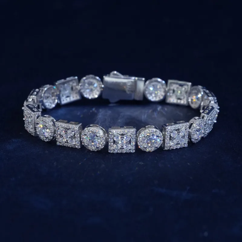 Moissanite Sterling Silver Tennis Bracelet sold by Ghetluxe