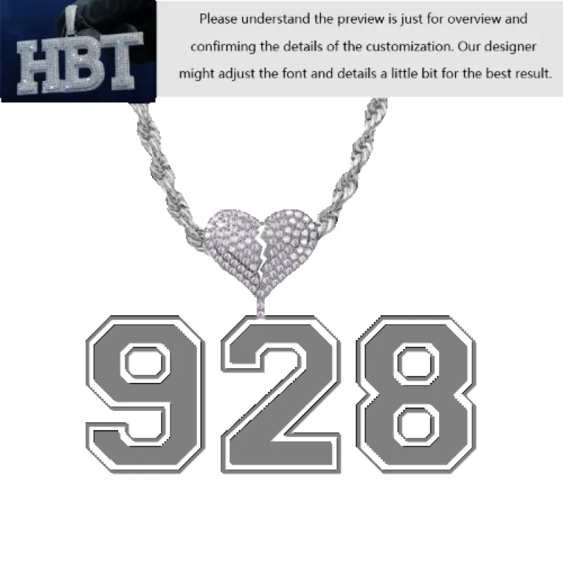 VVS Moissanite Custom Name Pendant in Sterling Silver sold by Ghetluxe