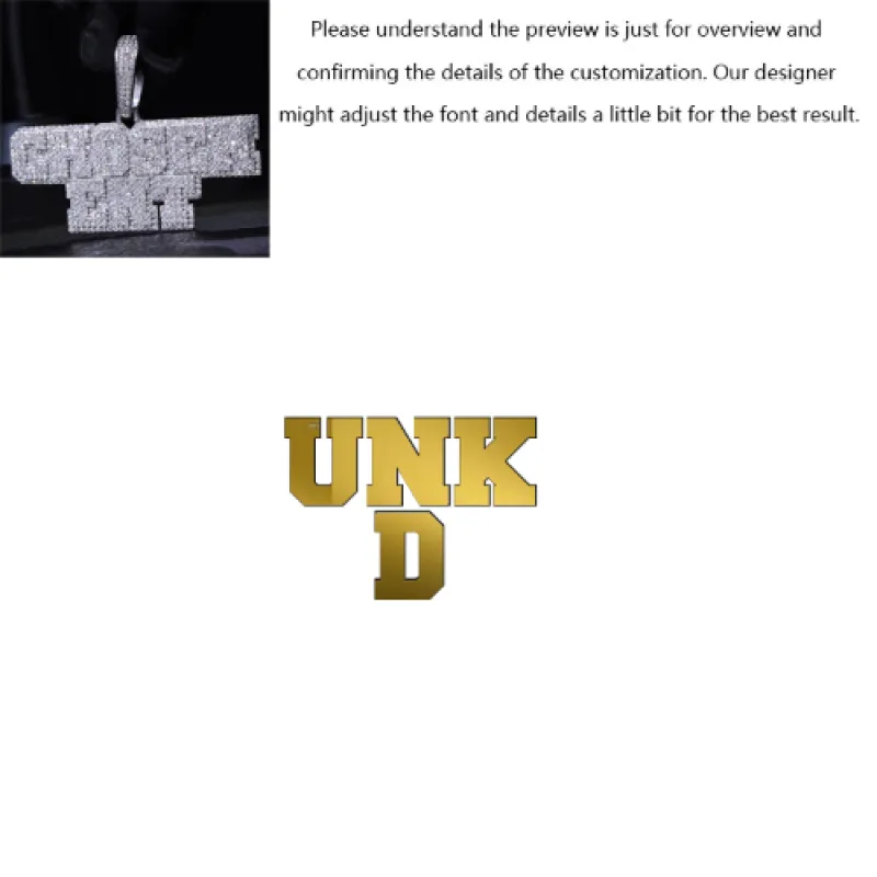 Layered College Font Custom Name Pendant made by Ghetluxe