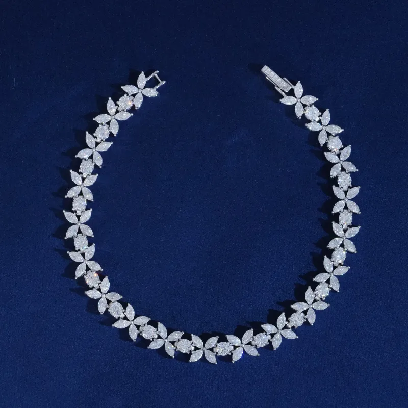 8.7mm Moissanite Marquise Cut Tennis Bracelet sold by Ghetluxe