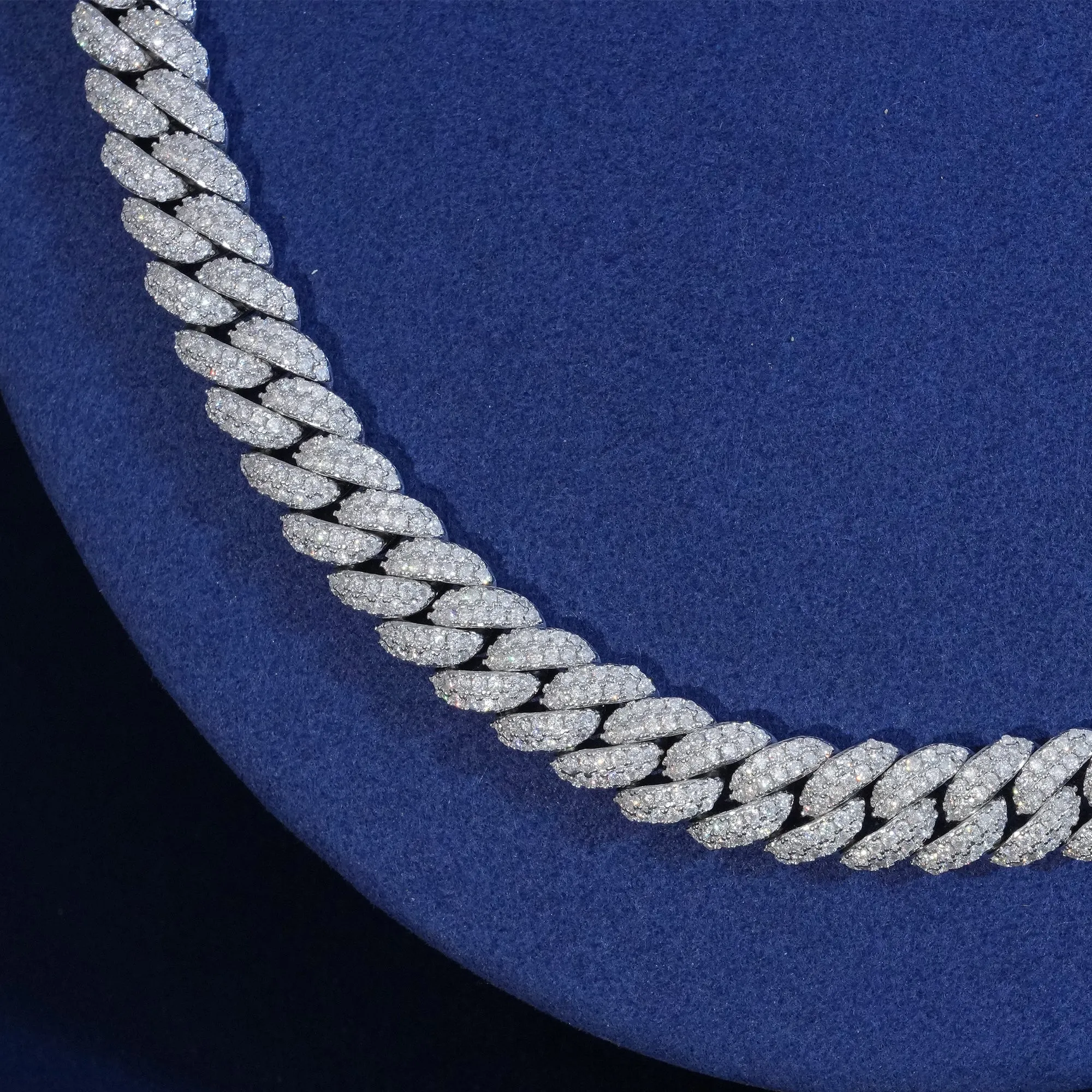 Moissanite 10mm 2-Row Cuban Chain sold by Ghetluxe product image thumbnail 2