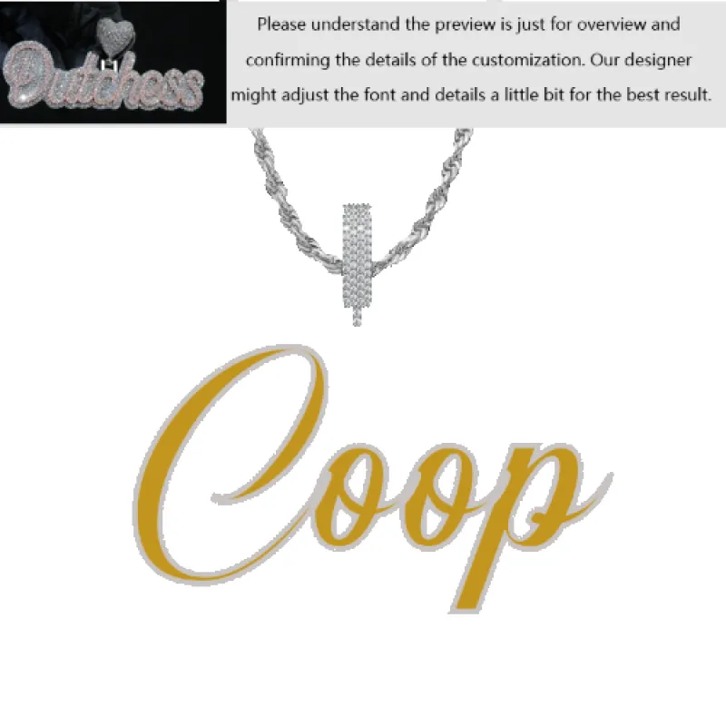 Custom Layered Handwriting Letter Pendant sold by Ghetluxe