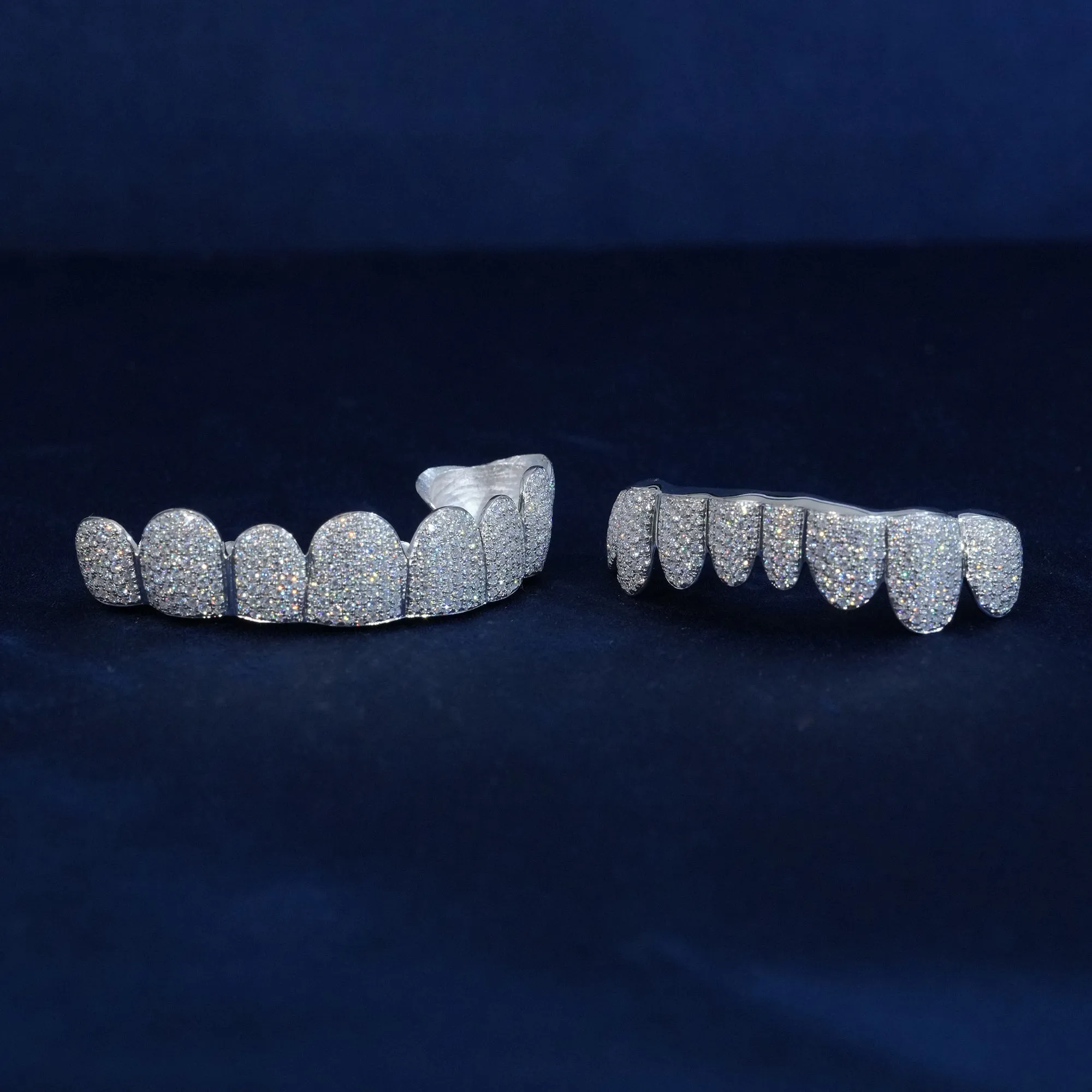 Round Moissanite Iced Custom Grillz sold by Ghetluxe product image thumbnail 5