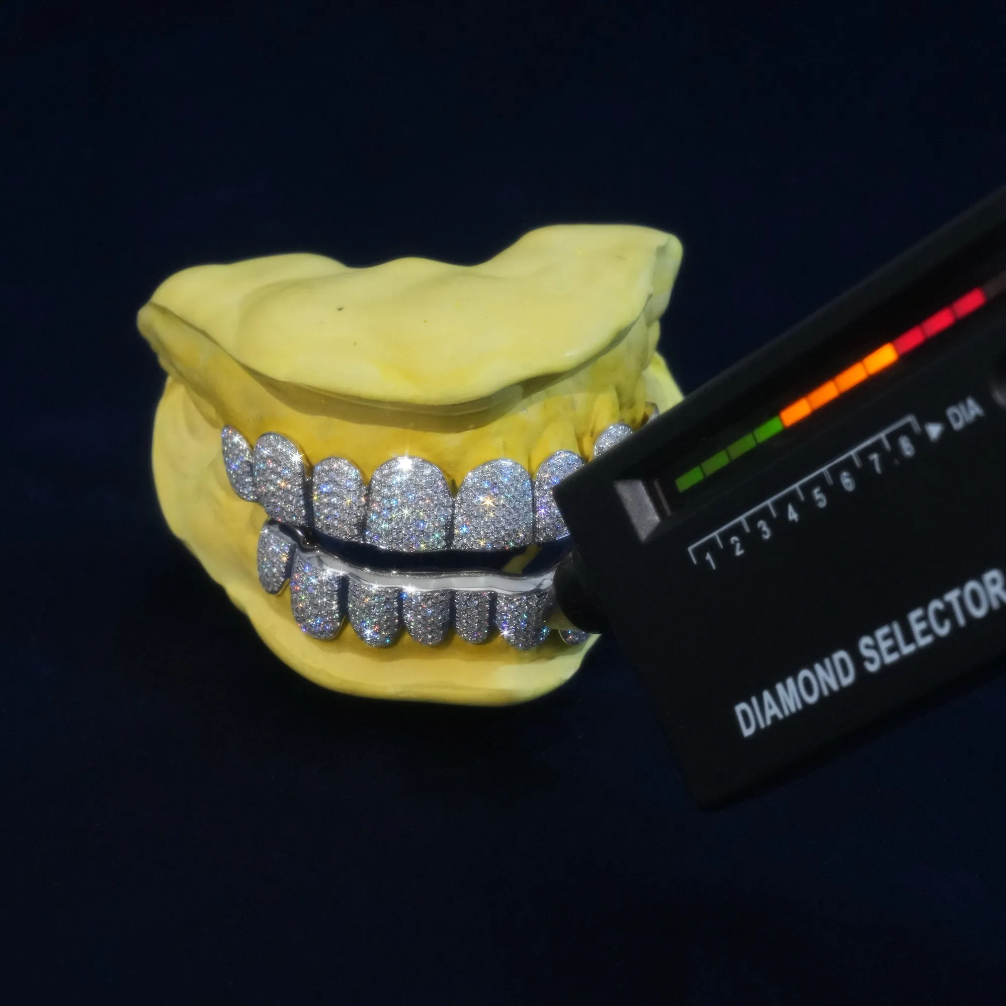 Round Moissanite Iced Custom Grillz sold by Ghetluxe product image thumbnail 2