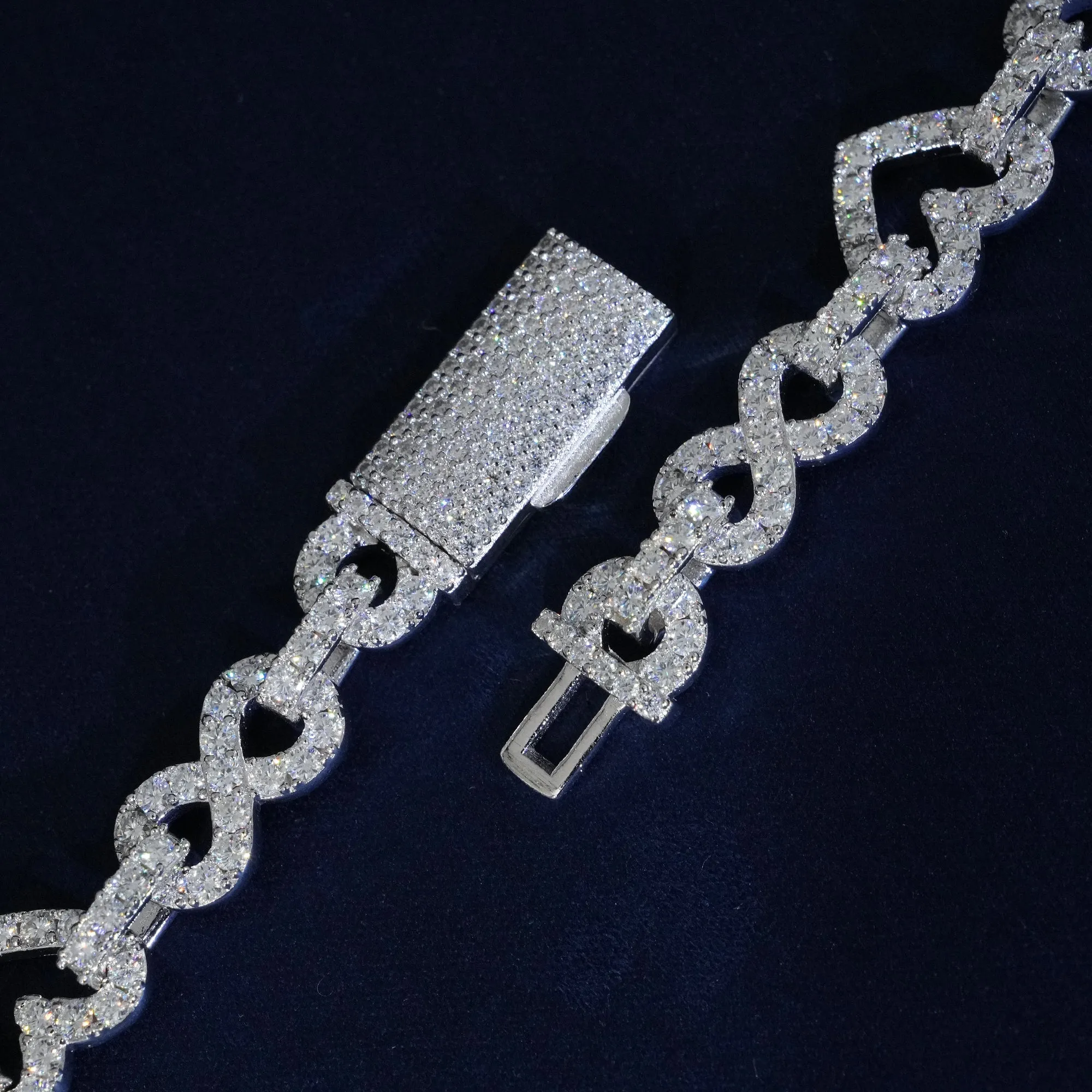 Moissanite 8.5mm Infinity Love Heart Necklace sold by Ghetluxe product image thumbnail 3