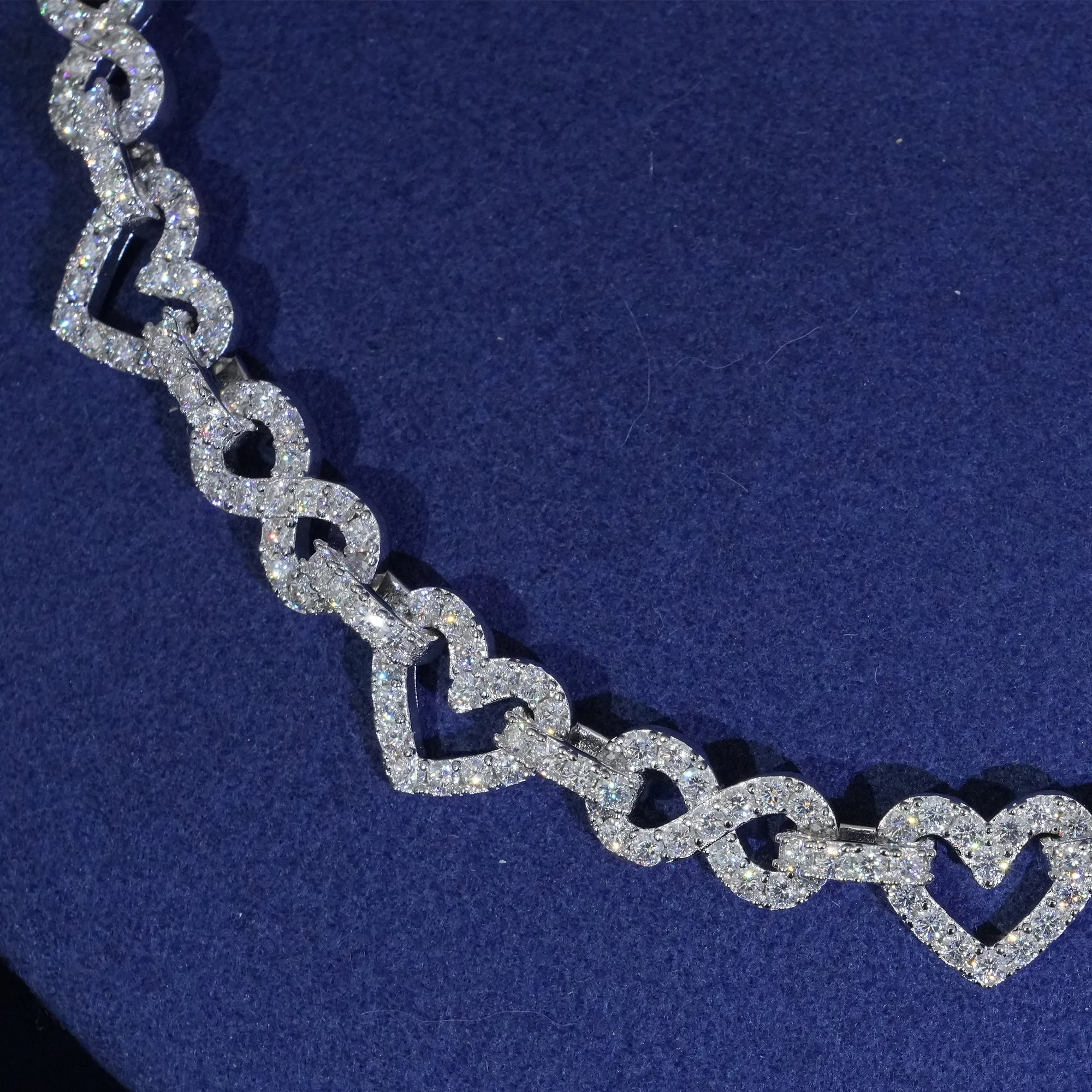 Moissanite 8.5mm Infinity Love Heart Necklace sold by Ghetluxe product image thumbnail 2