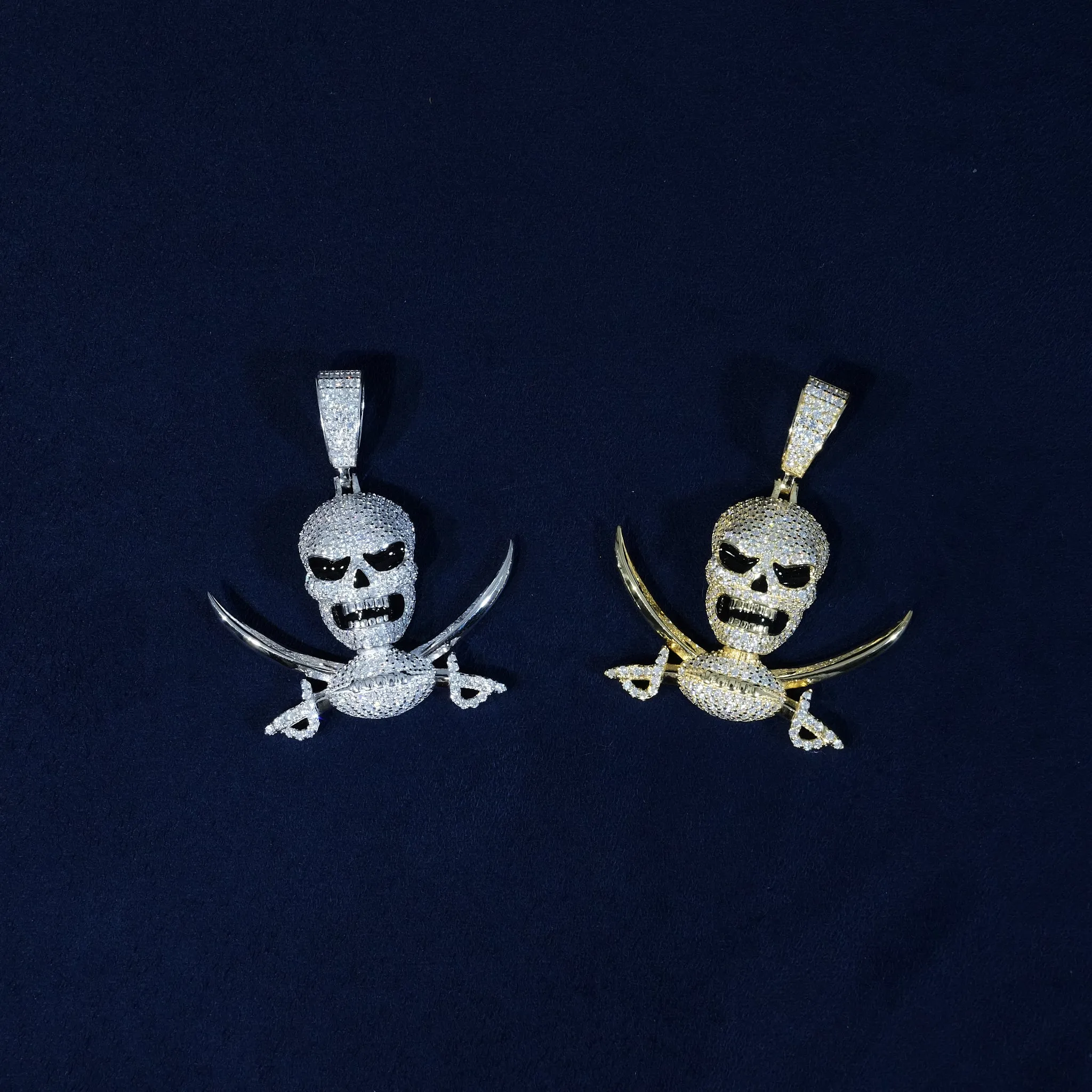 Moissanite S925 Iced Out Skull Head Pendant sold by Ghetluxe