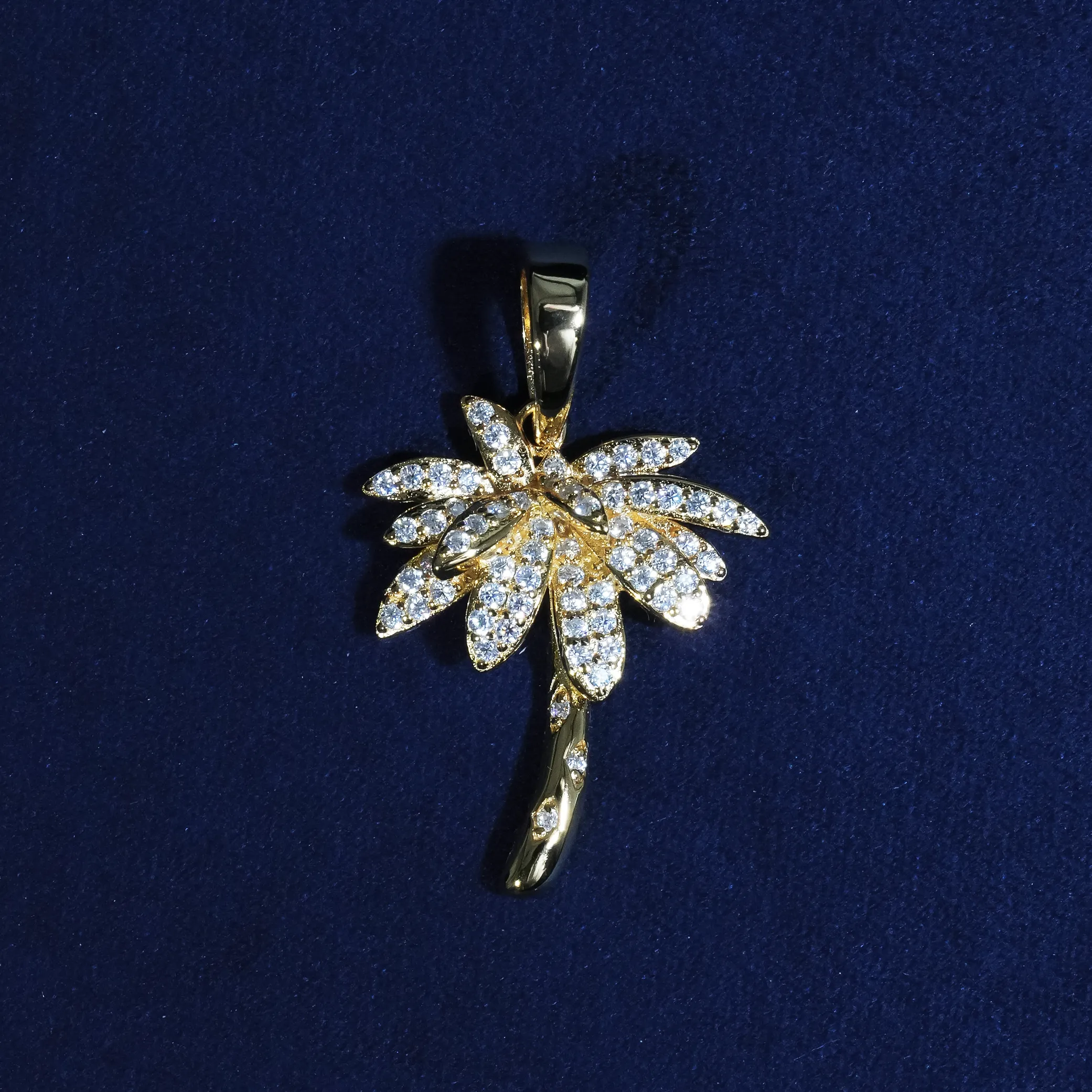Luxury Iced Palm Tree Moissanite Pendant S925 sold by Ghetluxe product image thumbnail 3