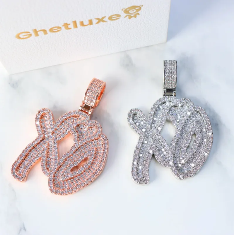 Full Iced XO Pendant sold by Ghetluxe