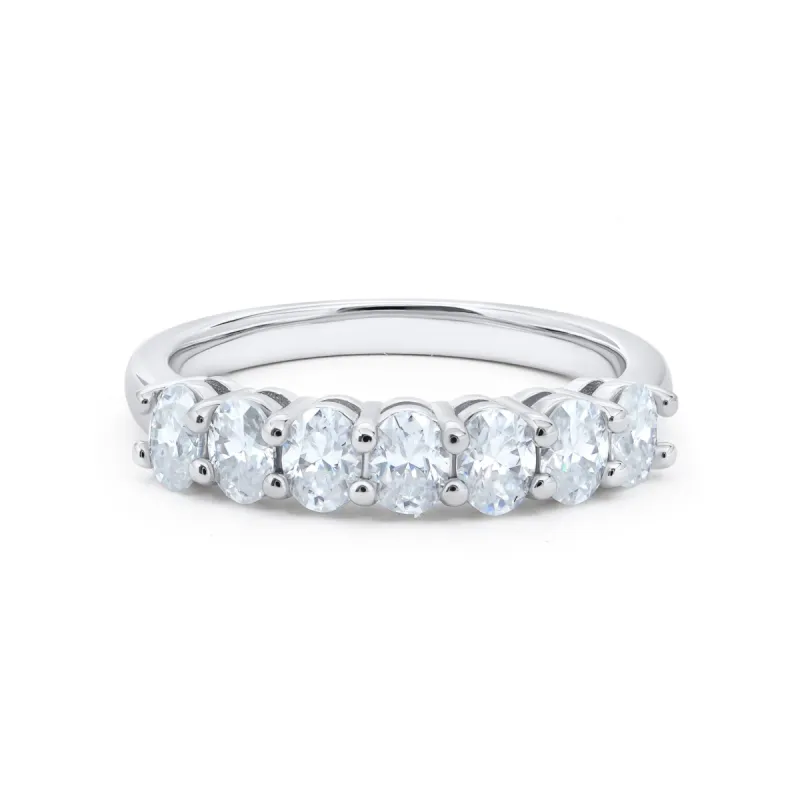 Seven Stone Oval Cut Diamond Ring sold by Ghetluxe