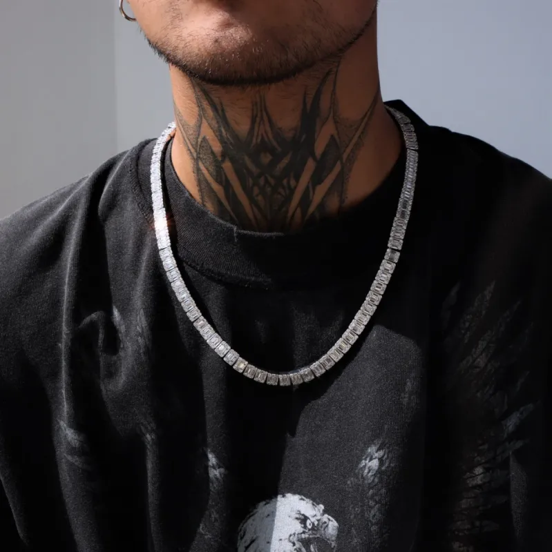 8mm Baguette Tennis Chain sold by Ghetluxe