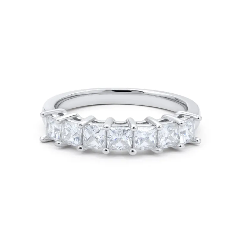 Seven Stone Princess Cut Diamond Ring sold by Ghetluxe