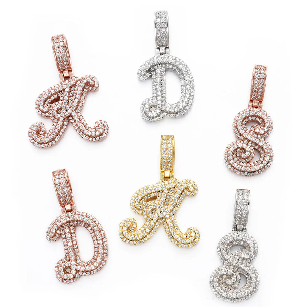 Diamond Script Initial Pendant sold by Ghetluxe product image thumbnail 2