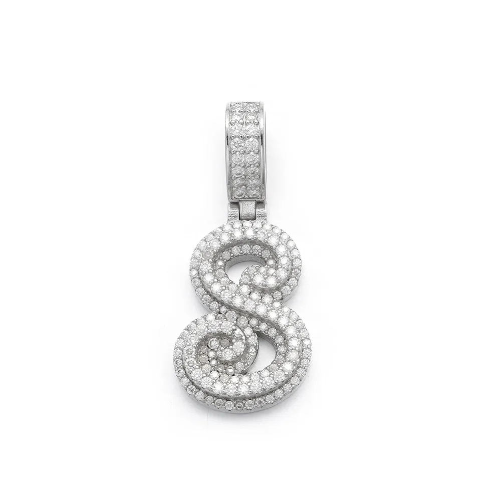 Diamond Script Initial Pendant sold by Ghetluxe product image thumbnail 4