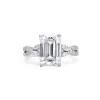 Luxe Willow Emerald Cut Moissanite Ring in Sterling Silver sold by Ghetluxe