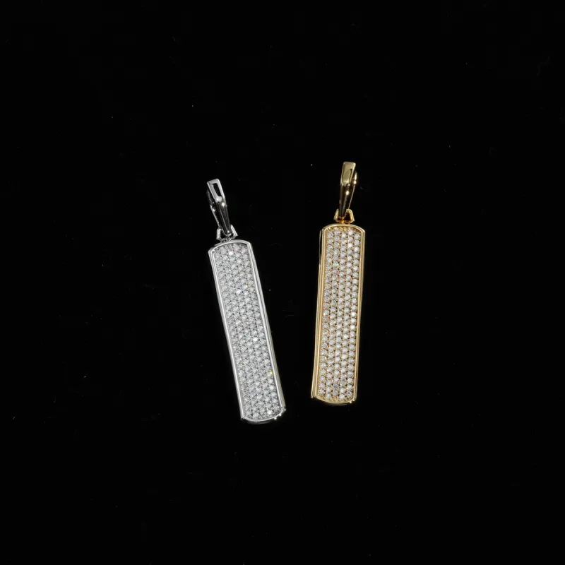 Iced Skyline Tag Pendant sold by Ghetluxe