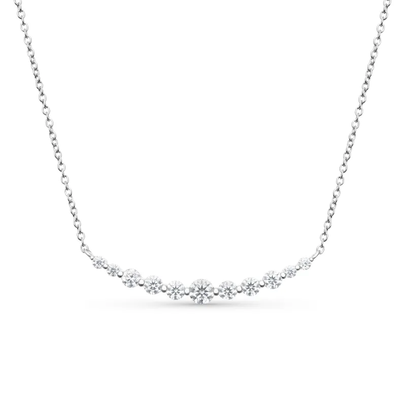 Undec Diamond Curved Bar Necklace sold by Ghetluxe