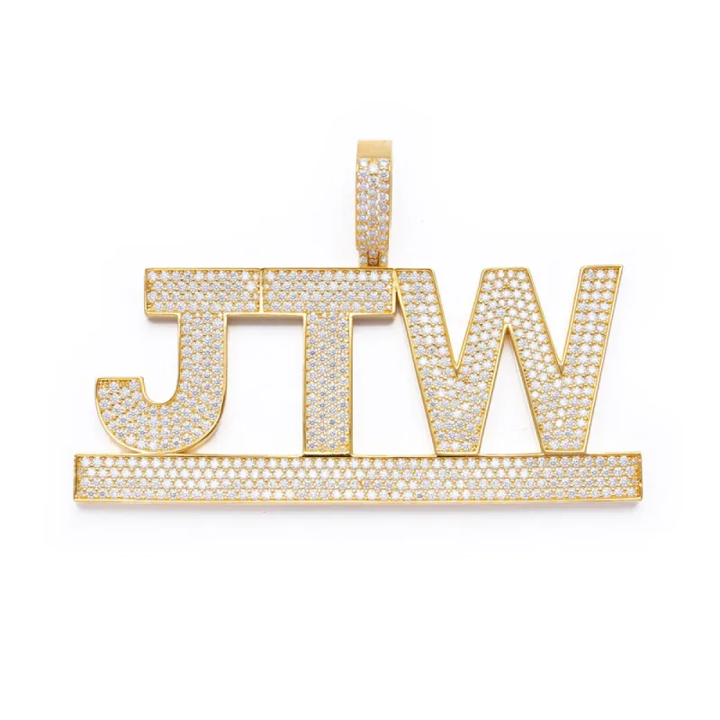 Custom City Bold Letter Name Pendant sold by Ghetluxe