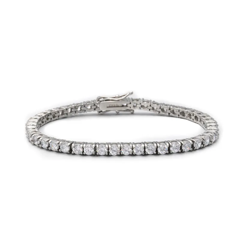 5mm Round Cut Diamond Tennis Bracelet 50% OFF sold by Ghetluxe
