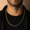 5mm Rope Chain in Gold sold by Ghetluxe