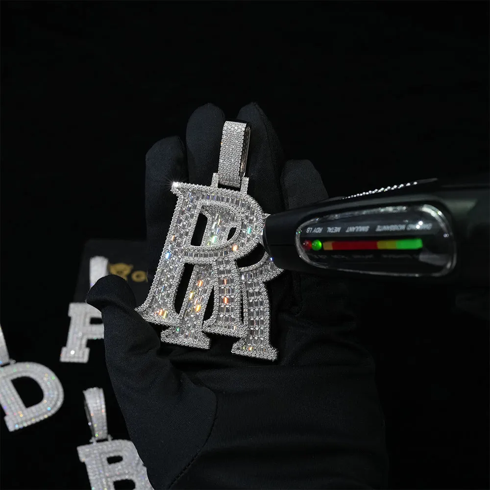 Large Baguette RR Pendant Moissanite S925 sold by Ghetluxe product image thumbnail 3