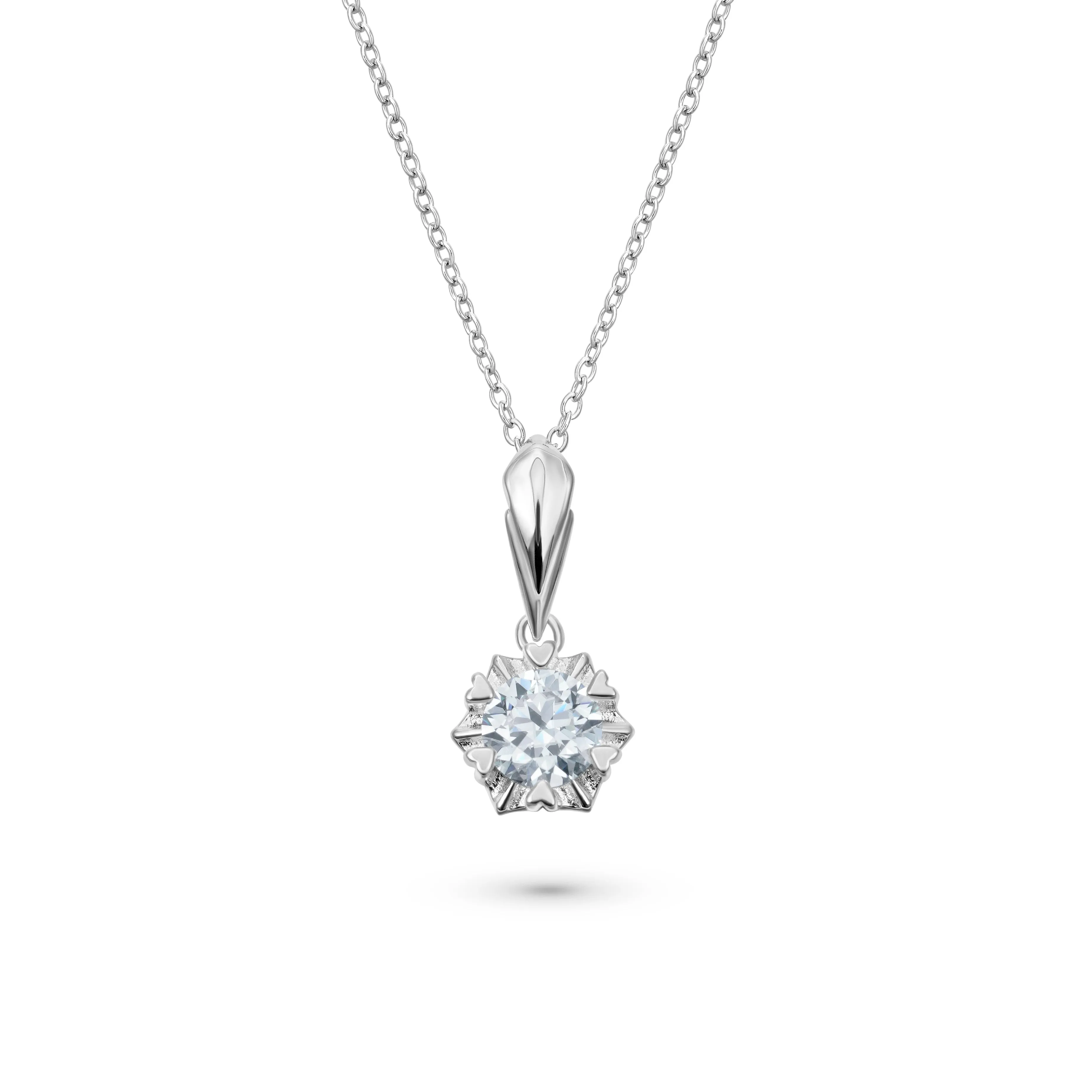 1 Carat Round Cut Moissanite Snowflake Necklace sold by Ghetluxe