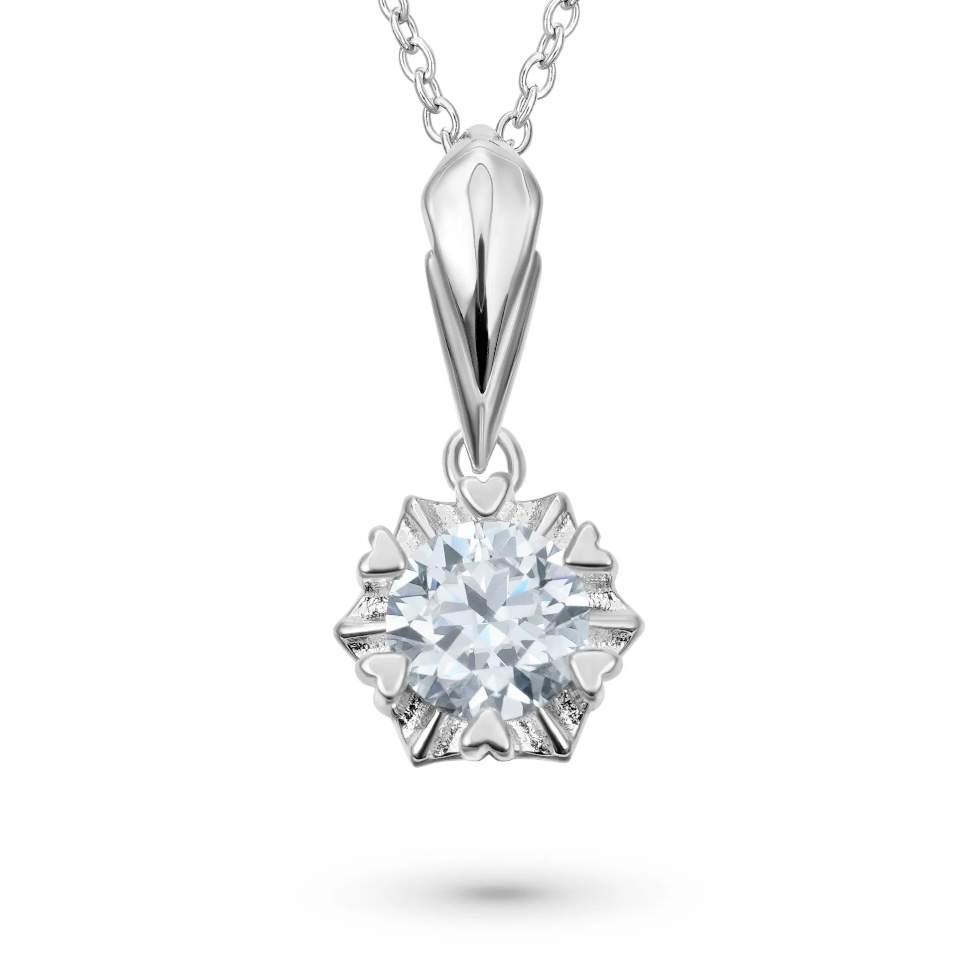 1 Carat Round Cut Moissanite Snowflake Necklace sold by Ghetluxe product image thumbnail 2
