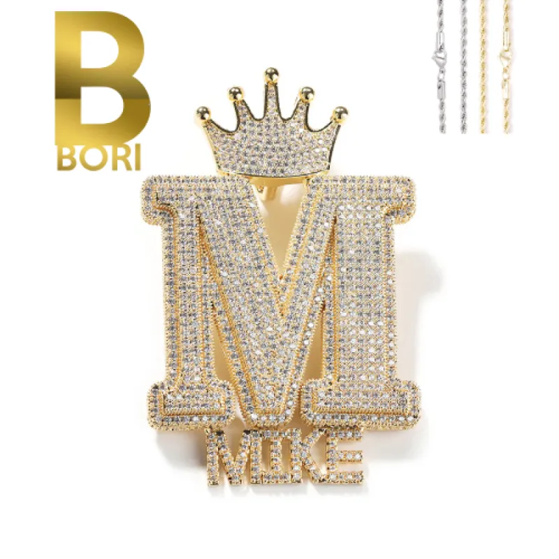 Diamond Custom Monogram Name Pendant sold by Ghetluxe