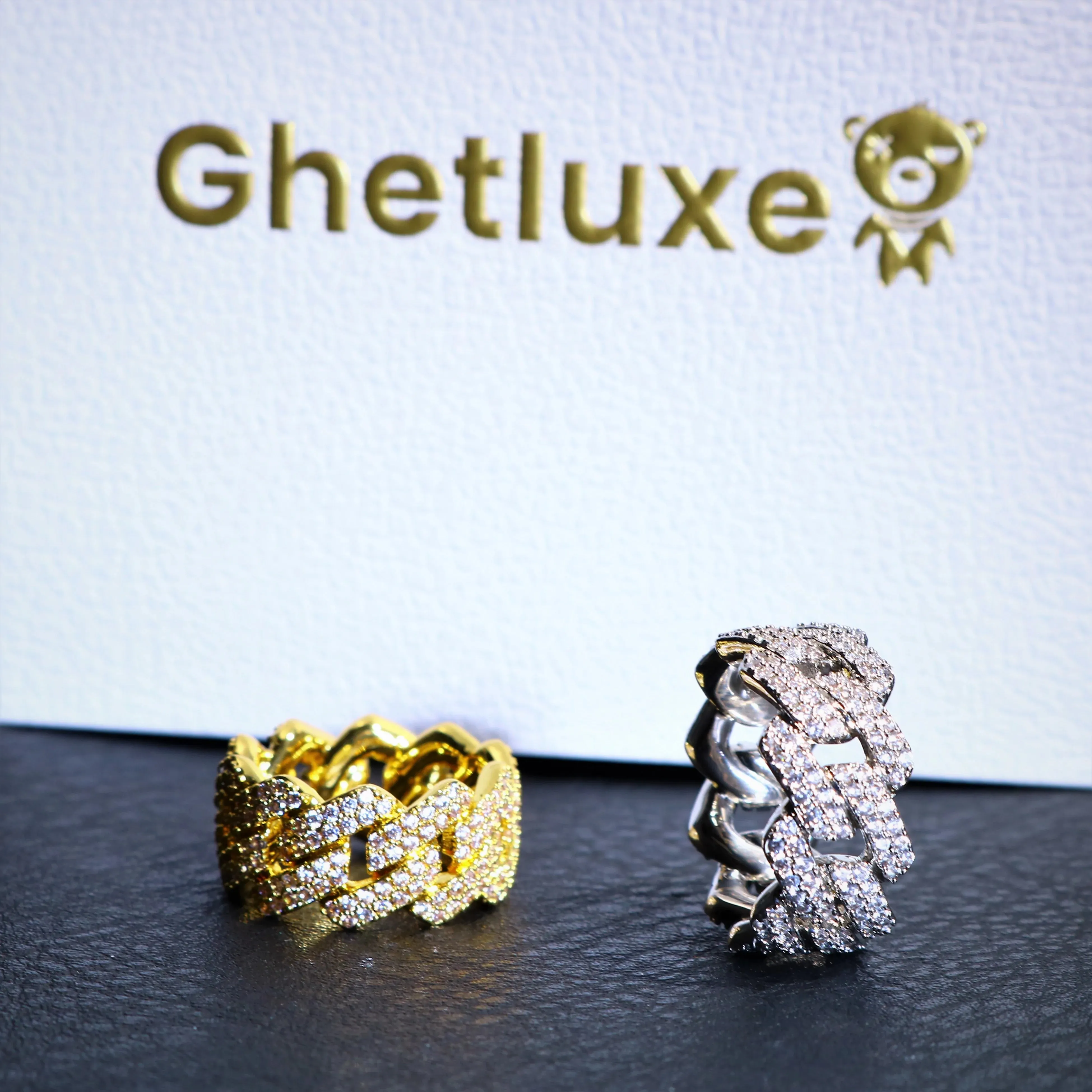 Women's Moissanite Prong Cuban Ring sold by Ghetluxe product image thumbnail 2