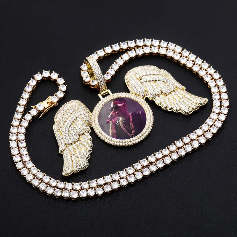 Bling Bling Custom Photo Pendant with Angel Wings sold by Ghetluxe product image thumbnail 5