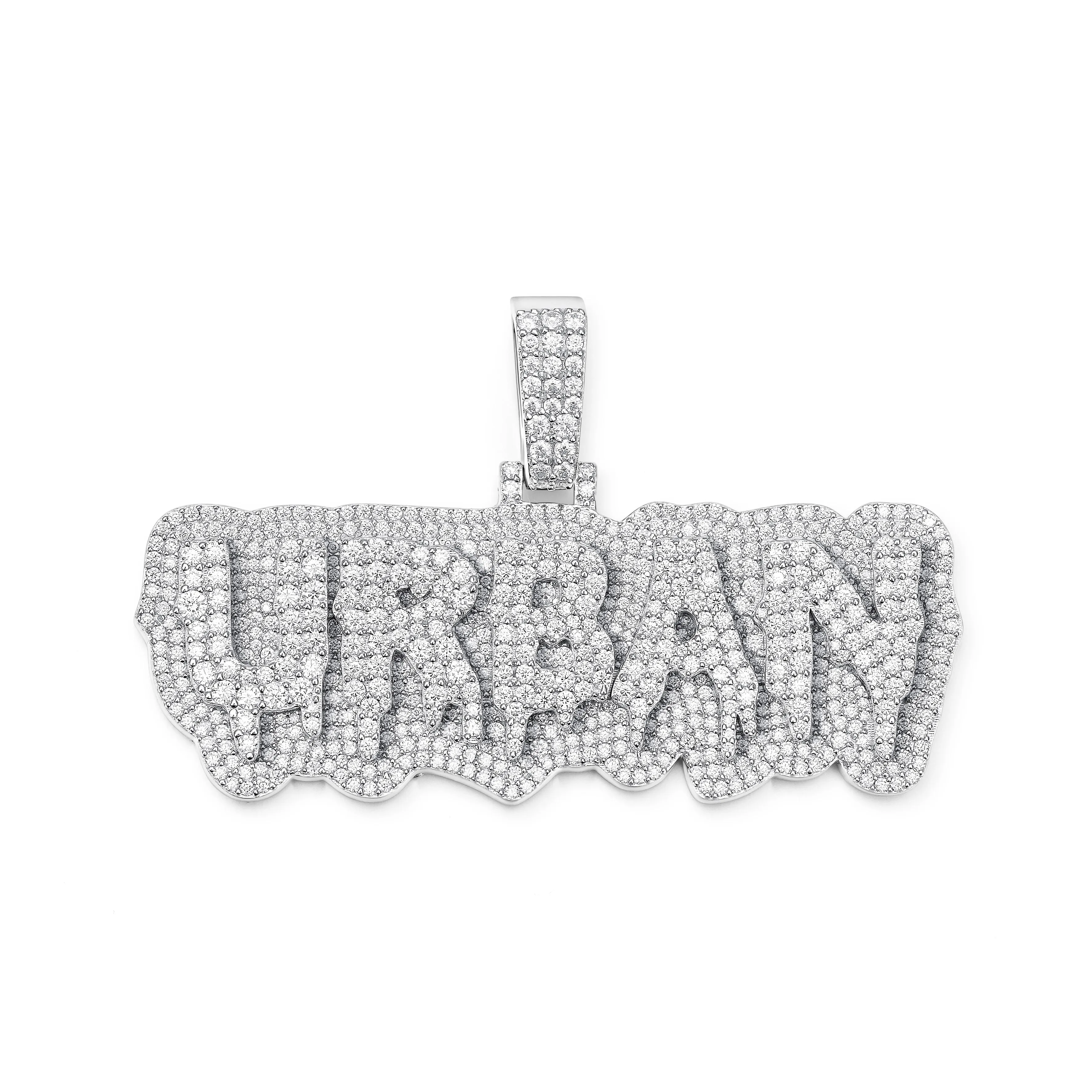 Custom Layered Drip Letter Pendant sold by Ghetluxe product image thumbnail 2