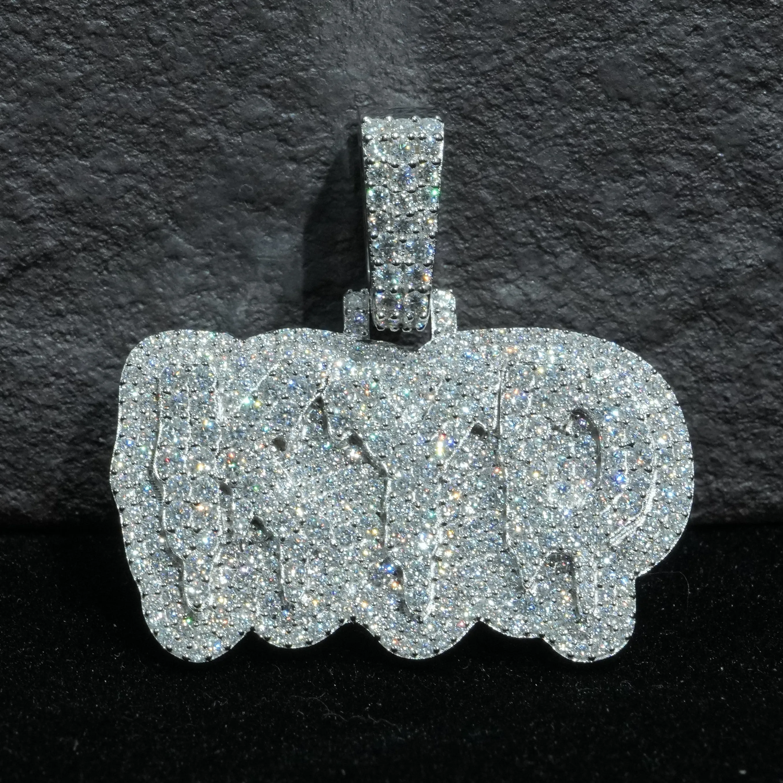 Custom Layered Drip Letter Pendant sold by Ghetluxe product image thumbnail 4