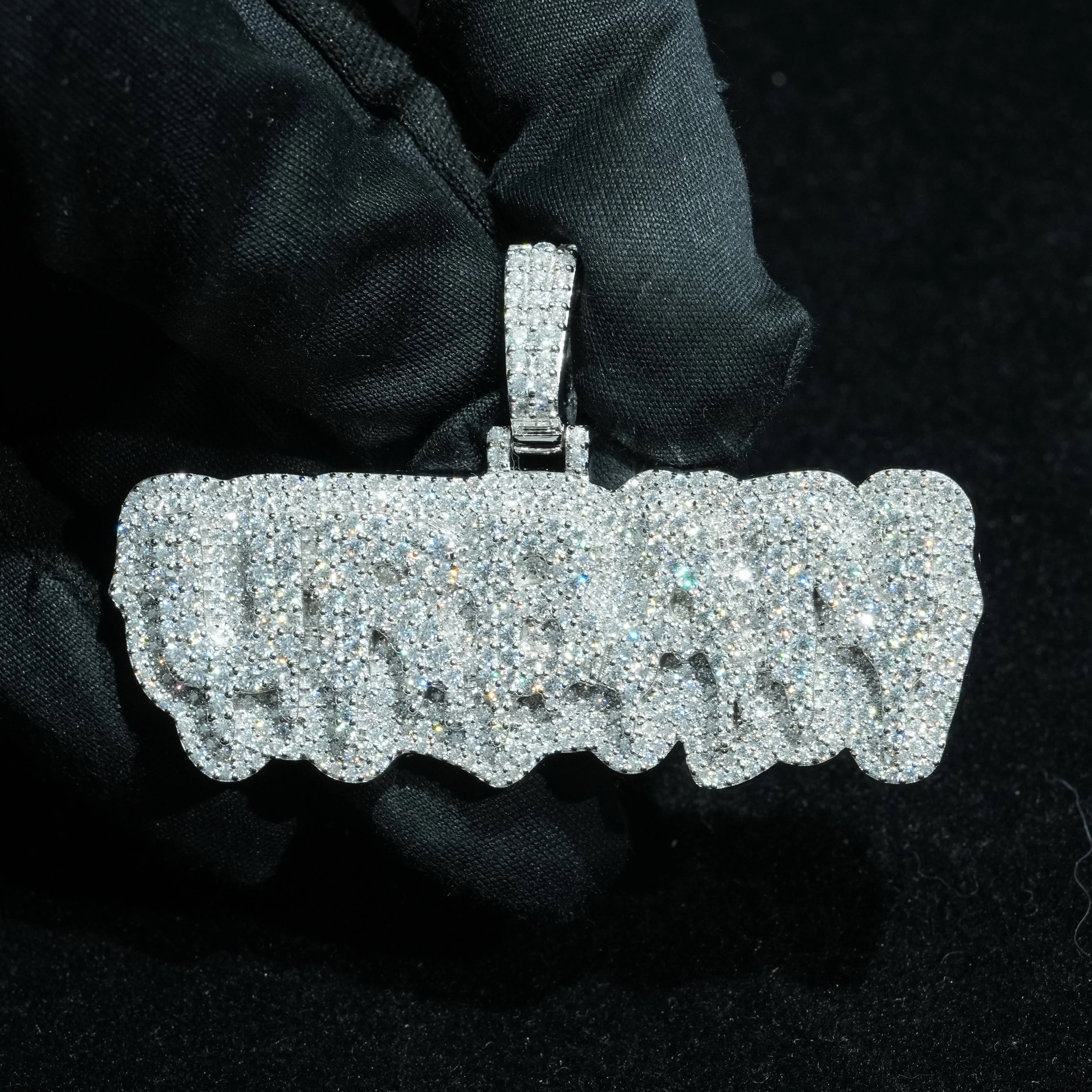 Custom Layered Drip Letter Pendant sold by Ghetluxe product image thumbnail 3