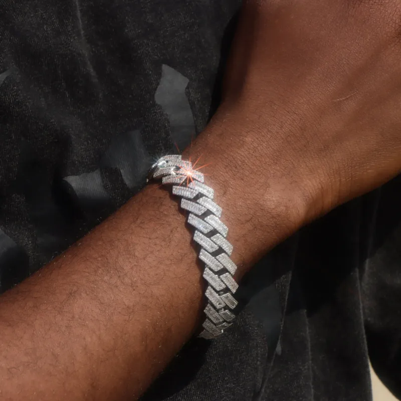 16mm Baguette Cuban Bracele sold by Ghetluxe