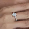 Luxe Hidden Halo Elongated Cushion Cut Moissanite Ring sold by Ghetluxe