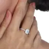 Luxe Hidden Halo Elongated Cushion Cut Moissanite Ring sold by Ghetluxe