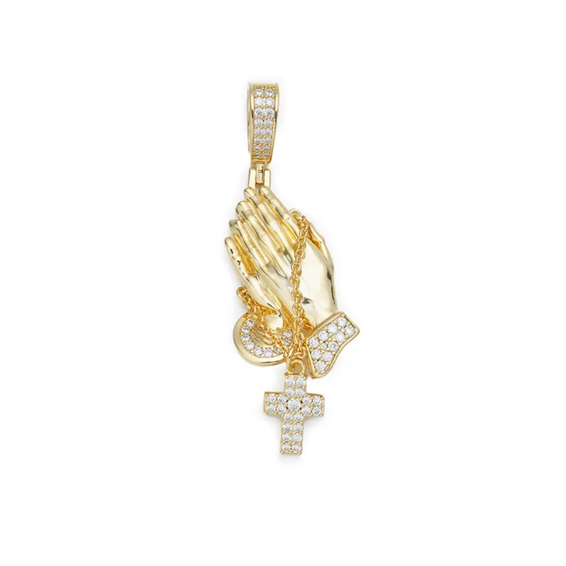 Prayer Hand Pendant sold by Ghetluxe
