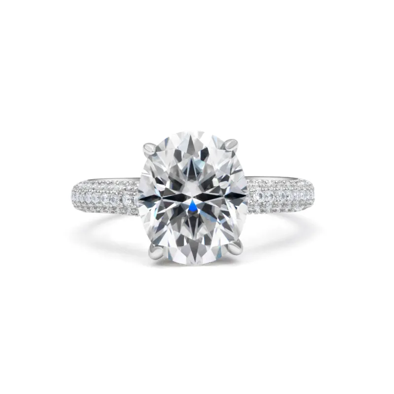 Adorned Luxe Oval Cut Moissanite Ring sold by Ghetluxe