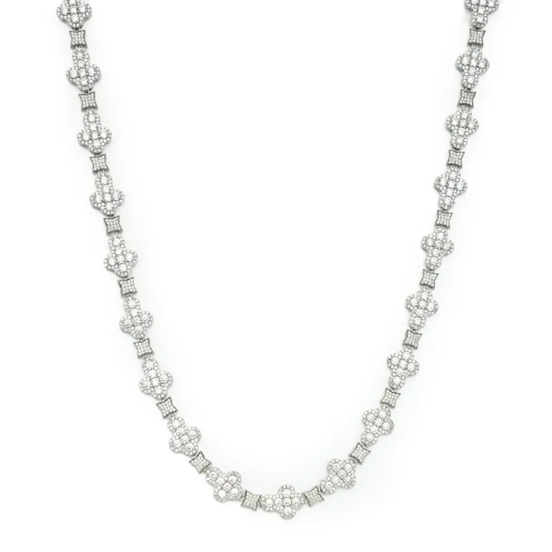 10mm Cross Tennis Chain sold by Ghetluxe