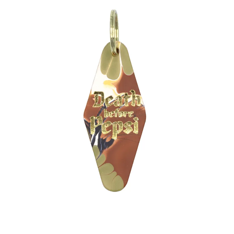 "Death Before Pepsi" Hotel Keychain made by Glad & Young Studio