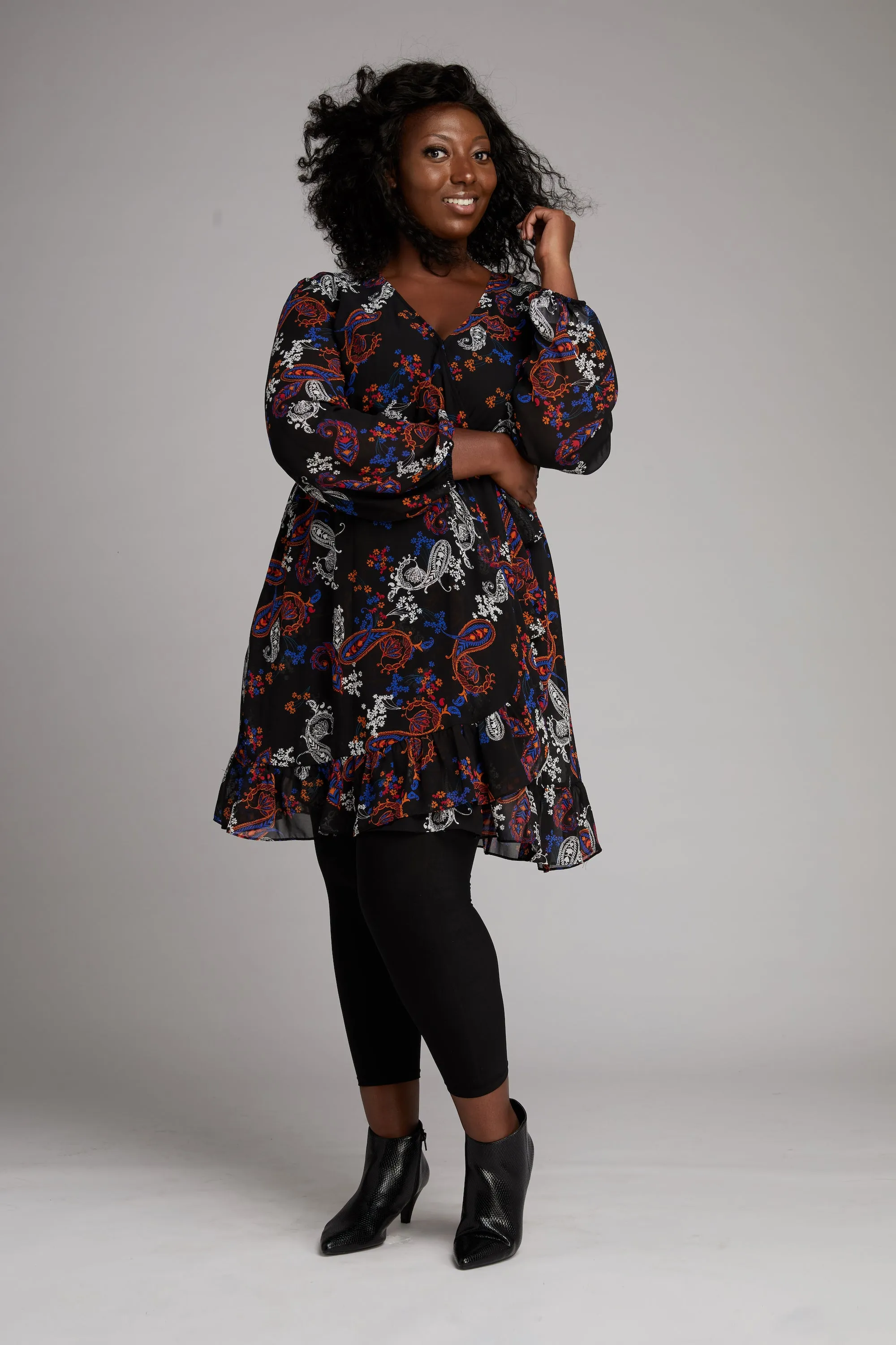 Black Opaque Footless Tights With Luxe Comfort Waistband sold by Hipstik Legwear product image thumbnail 5