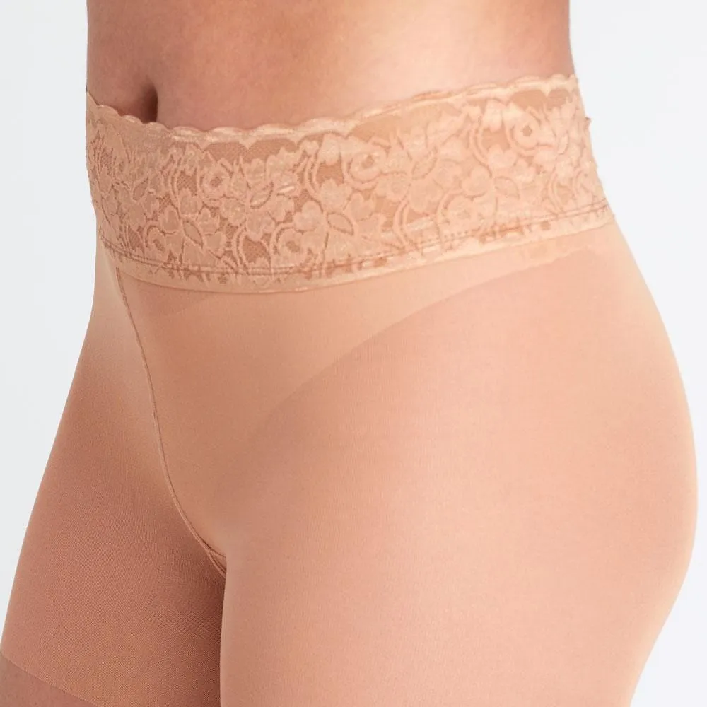 Tan Nude Sheer Pantyhose With Luxe Comfort Waistband sold by Hipstik Legwear product image thumbnail 4