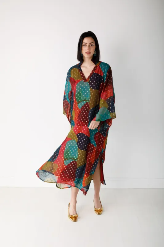 Maria Caftan-Abstract Lurex Return Flight Collection sold by Holly Shae